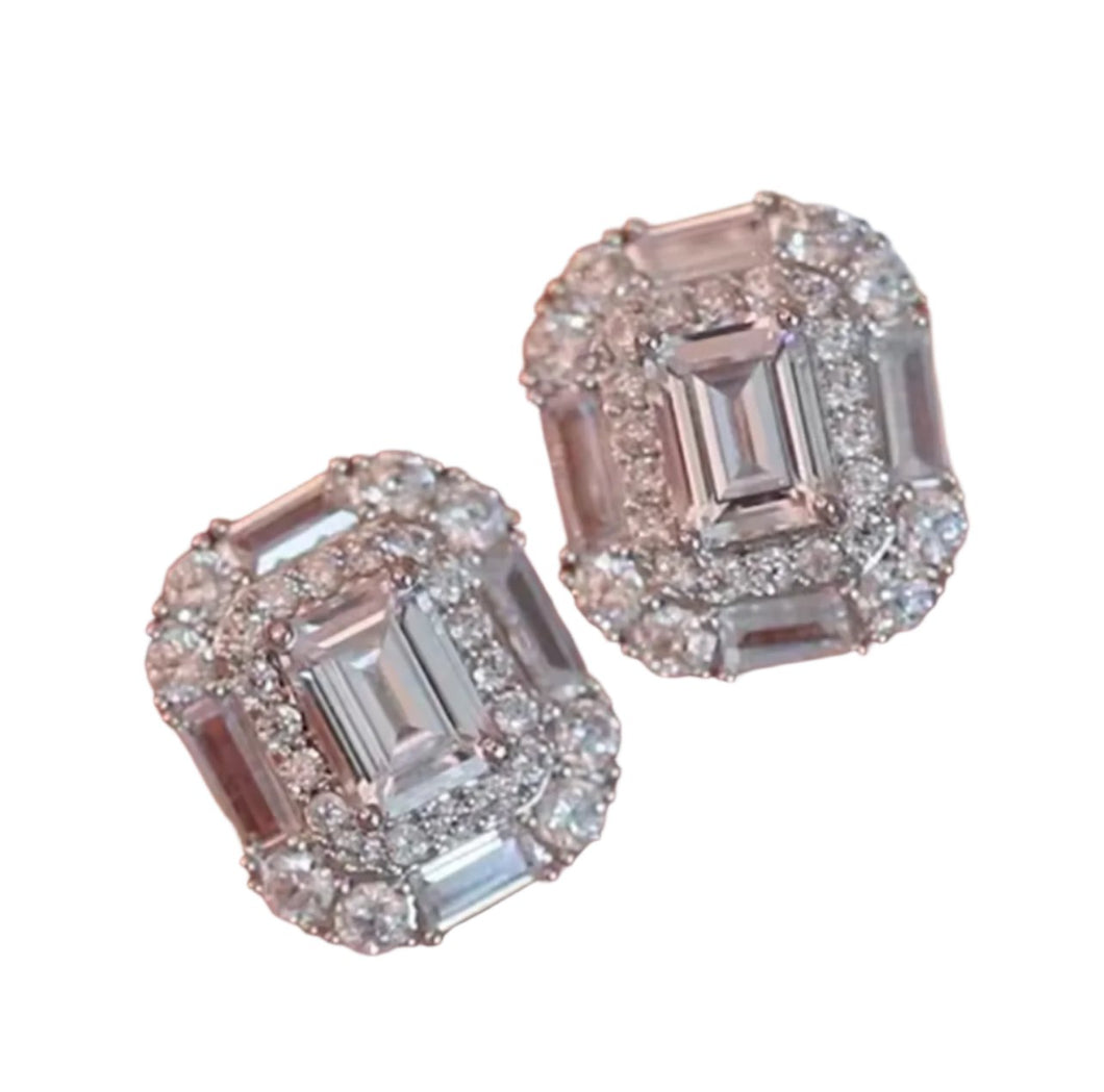 Diamanté Cluster Earrings