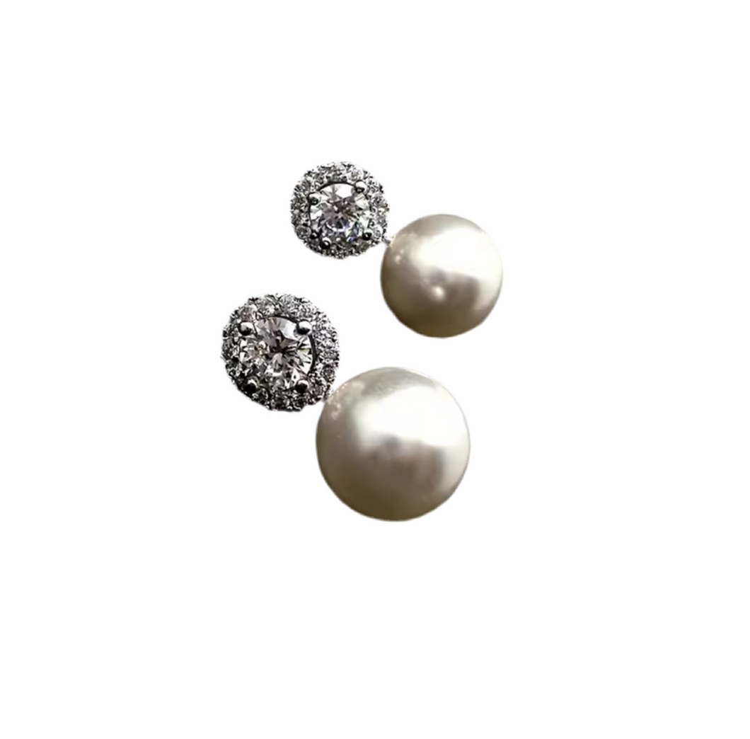 Pearl & Diamante Earrings