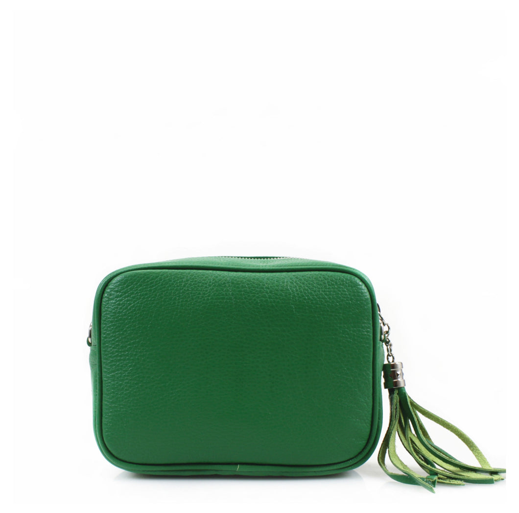 Real Leather Green Crossbody Bag