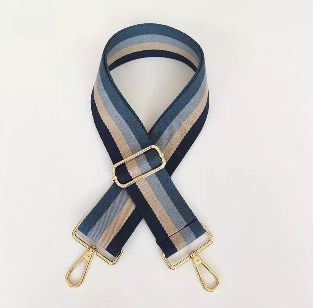 HS006 Blue/Powder Blue Mix Strap (Gold Fittings)