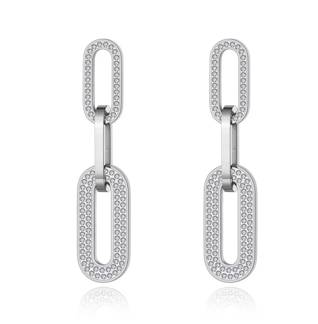 Diamanté Drop Earrings