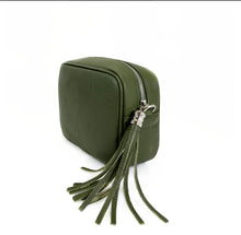 Load image into Gallery viewer, Real Leather Olive Green Crossbody Handbag
