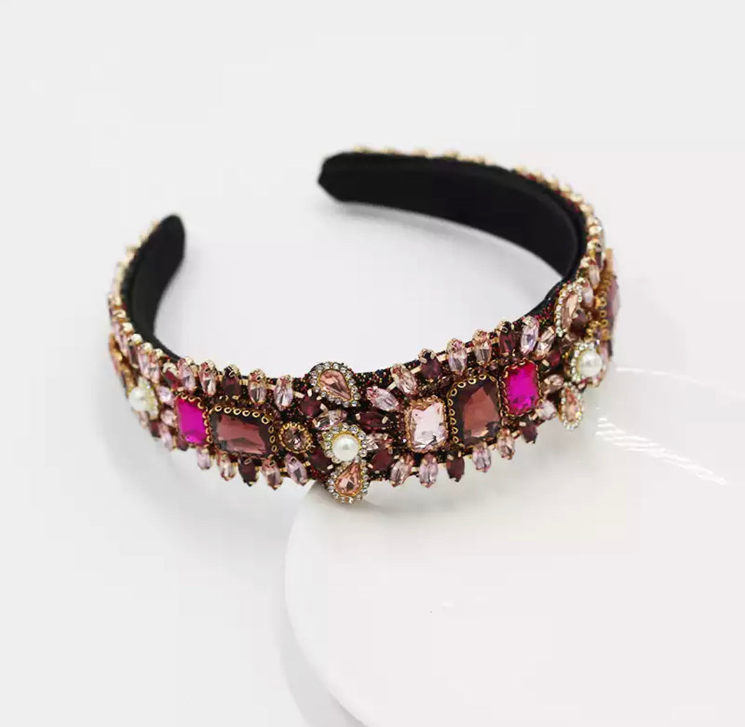 Pink Embellished Headband